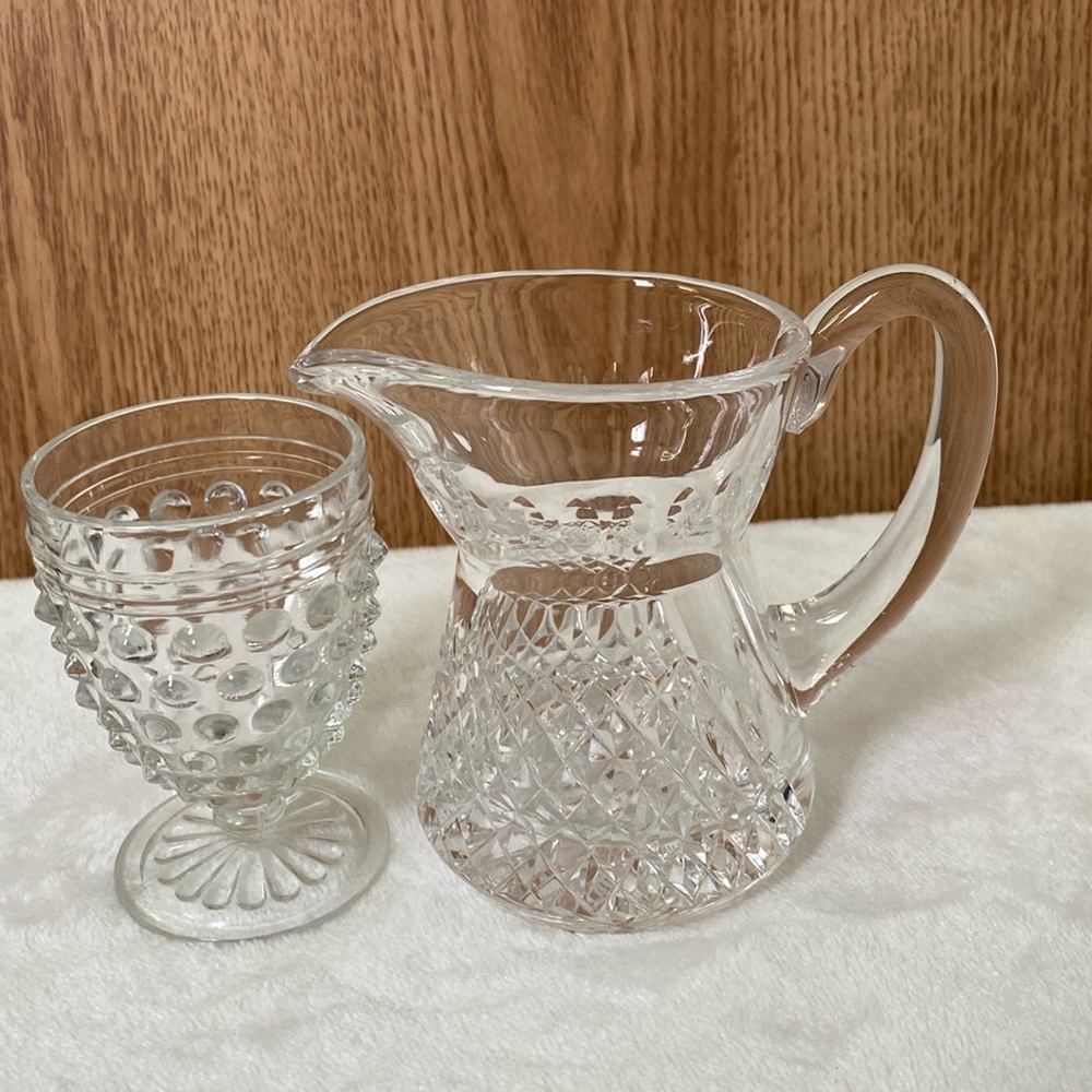Vintage crystal clear glass